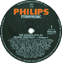 LP Philips PDS 326  Le disque d'or - The golden hits of Johnny Hallyday 