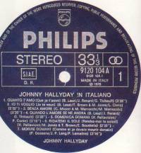 LP Philips 9120104	Johnny Hallyday in italiano